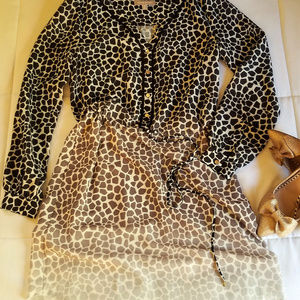 Banana Republic Animal Print Sassy Dress